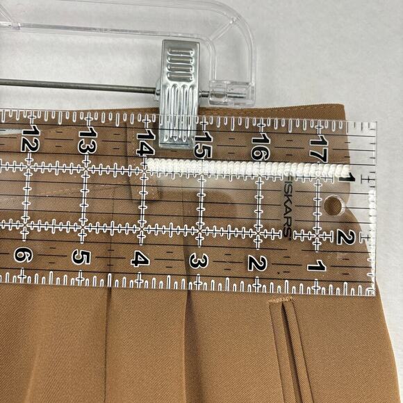 Mondo II Sonia High Rise Trouser Pants Pleated Stretch Knit Camel Size 16 - Picture 7 of 12